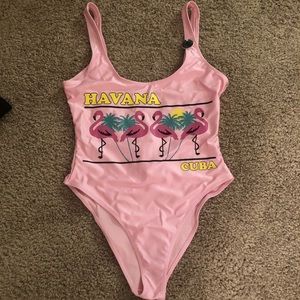 FOREVER 21 Havana one piece bathing suit